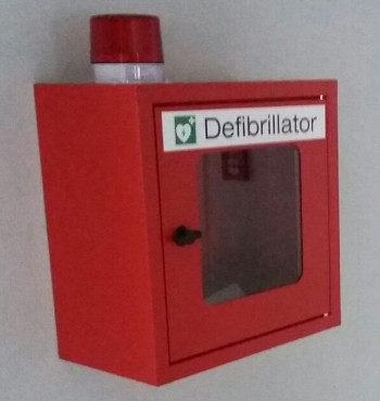Kasten für einen Defibrillator